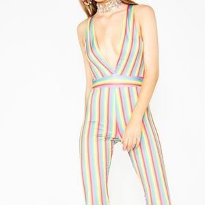 Sunlight Circus Stripe Catsuit, Size M, NWT!